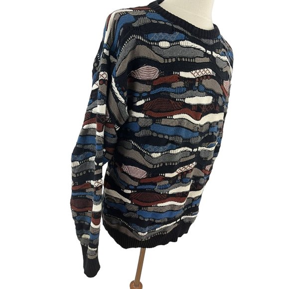 American Priority Sweaters Men's M Textured Sweater Cosby Biggie Hip Hop - Picture 2 of 5